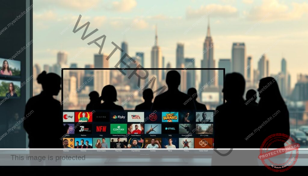 A photorealistic illustration of a channel diversity comparison, showcasing various types of media content. In the foreground, a minimalist interface displays a grid of channels, representing the breadth of local, international, and niche offerings. The middle ground features silhouettes of people from diverse backgrounds, emphasizing the inclusivity and accessibility of the content. In the background, a soft, blurred cityscape with skyscrapers and iconic landmarks suggests the global reach and cultural diversity of the programming. The overall scene is bathed in a warm, natural lighting, conveying a sense of openness and inclusivity. The image should capture the essence of the subject and section title, inviting the viewer to explore the rich tapestry of channel offerings.