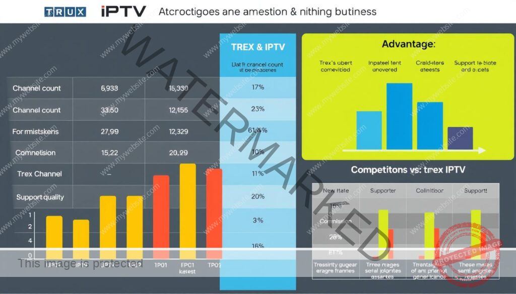 Comparison of Trex IPTV vs competitors showing superior features and reliability