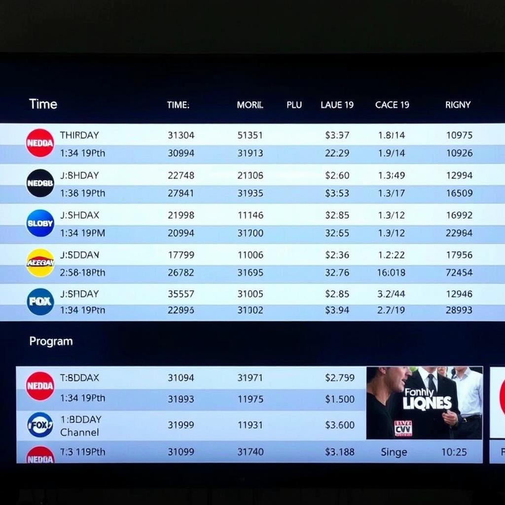 Electronic Program Guide for IPTV subscription