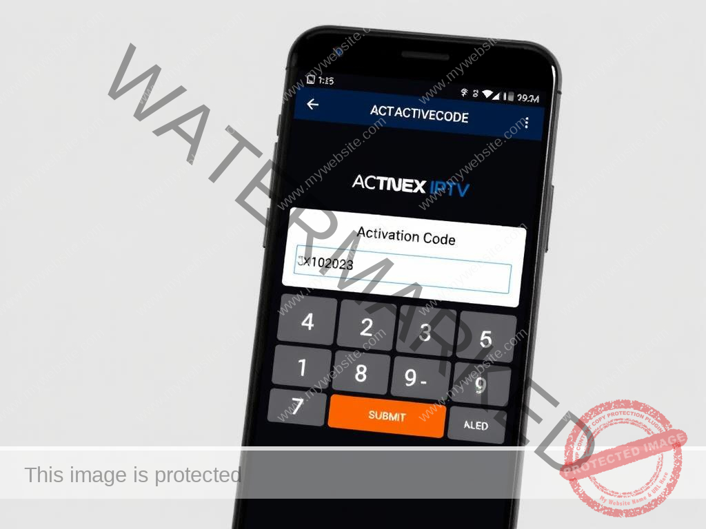 Trex IPTV ACTIVECODE app showing activation screen