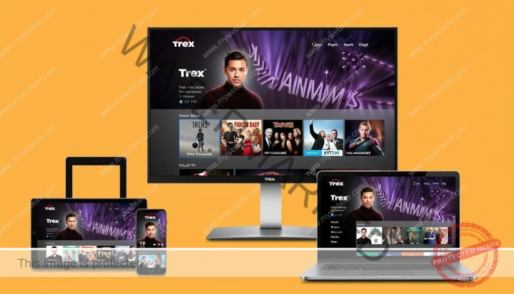 Trex IPTV streaming on multiple devices showing quality and versatility